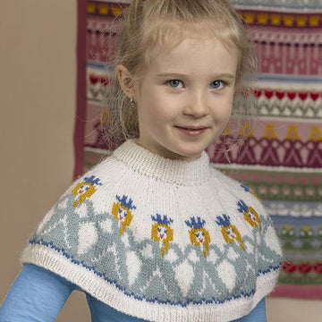 Marielle Neck Warmer in Viking of Norway Alpaca Storm White/Petrol PDF
