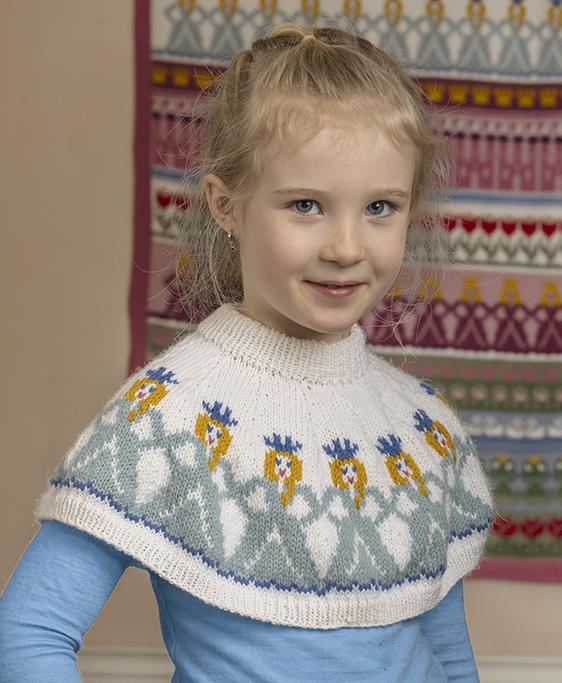 Marielle Neck Warmer in Viking of Norway Alpaca Storm White/Petrol PDF