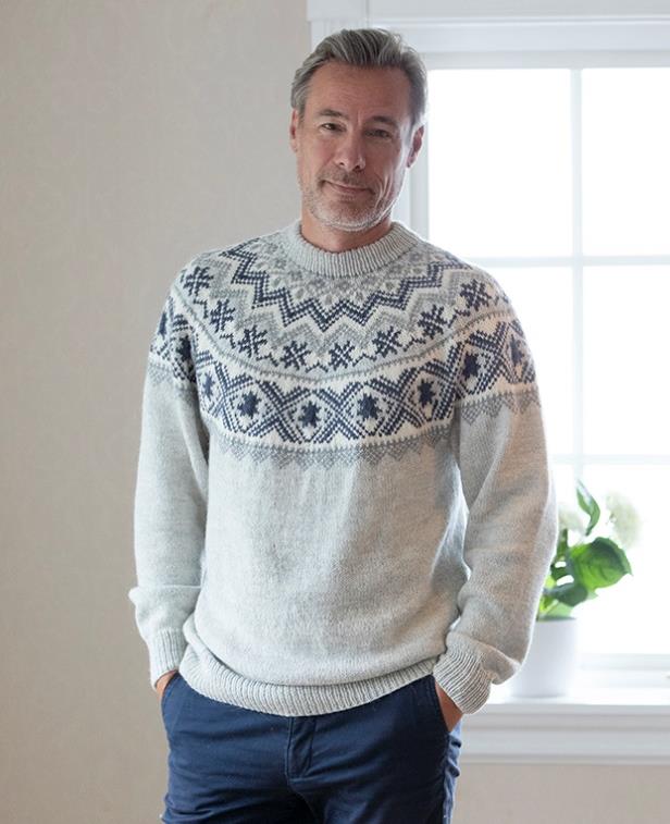 Mikkal Sweater in Viking Garn Alpaca Storm