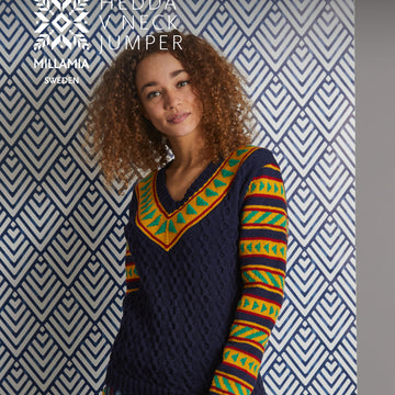 MillaMia Hedda V Neck Jumper Knitting Pattern