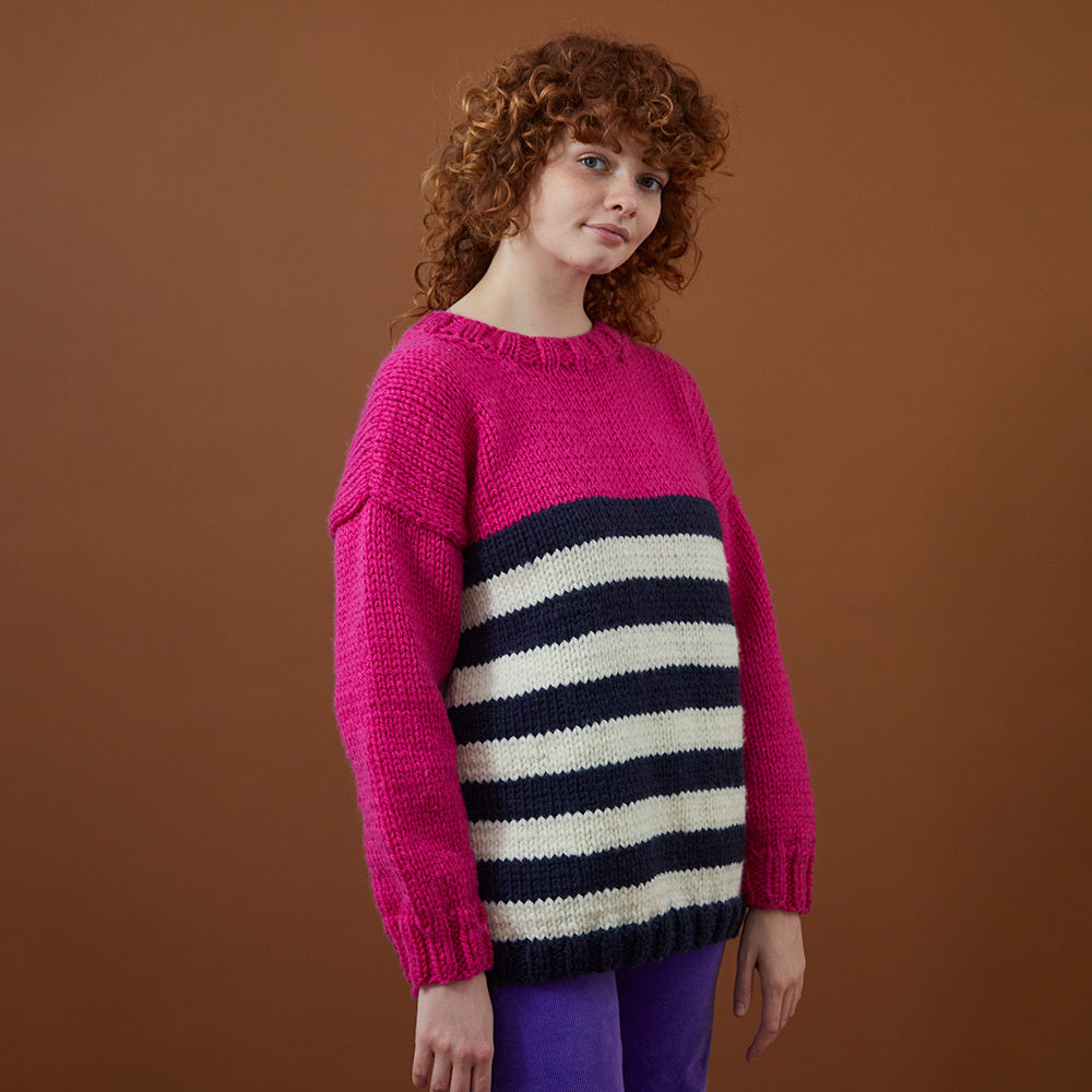 Debbie Bliss Striped Sweater Knitting Pattern