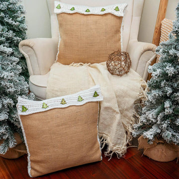 Tree Tassel Knit & Crochet Pillow