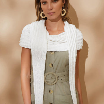Rowan Summer White Scarf Knitting Pattern