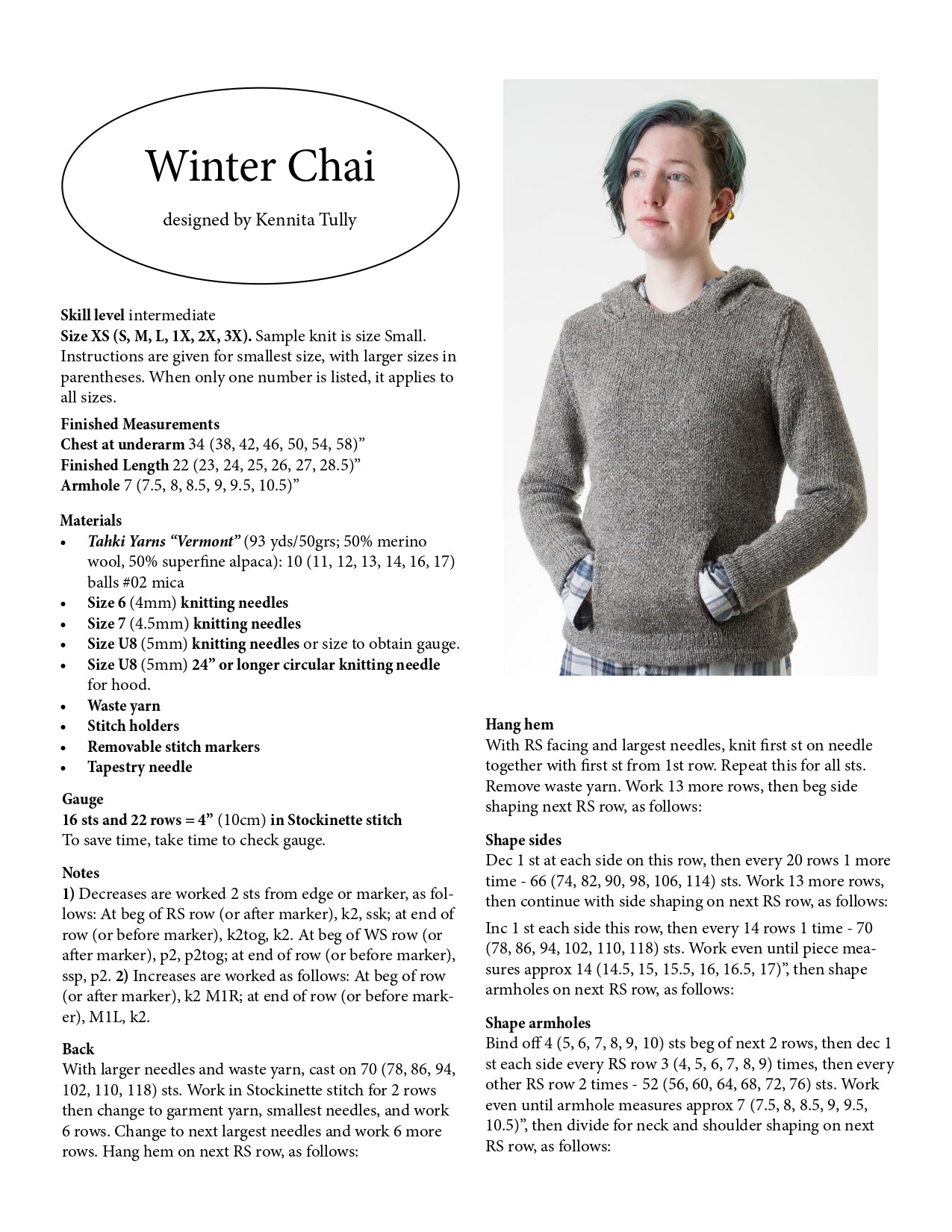 Wildflowerknits Winter Chai Jumper Knitting Pattern