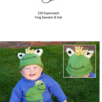 Cascade Yarns W Superwash Frog Sweater & Hat Knitting