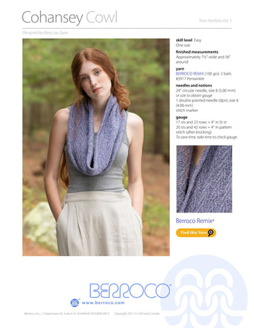 Berroco Cohansey Cowl PDF