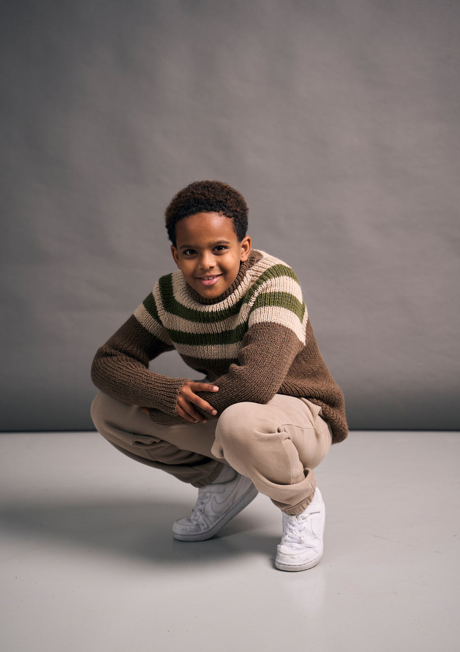 Pinstripe Sweater Jumper Knitting Pattern