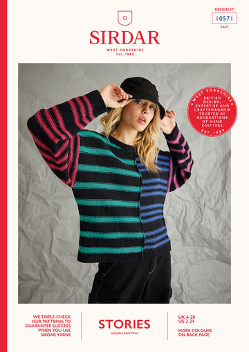 Sirdar Bright Lights Sweater Jumper Knitting Pattern