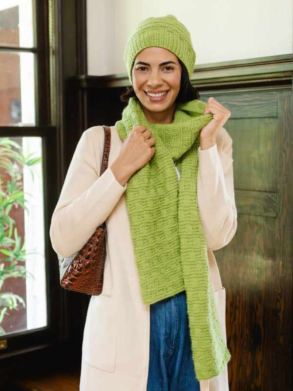 Milford Hat & Scarf in Berroco Modern Comfort Knitting