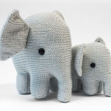 Deramores Mummy and Baby Elephant Toy Knitting Pattern