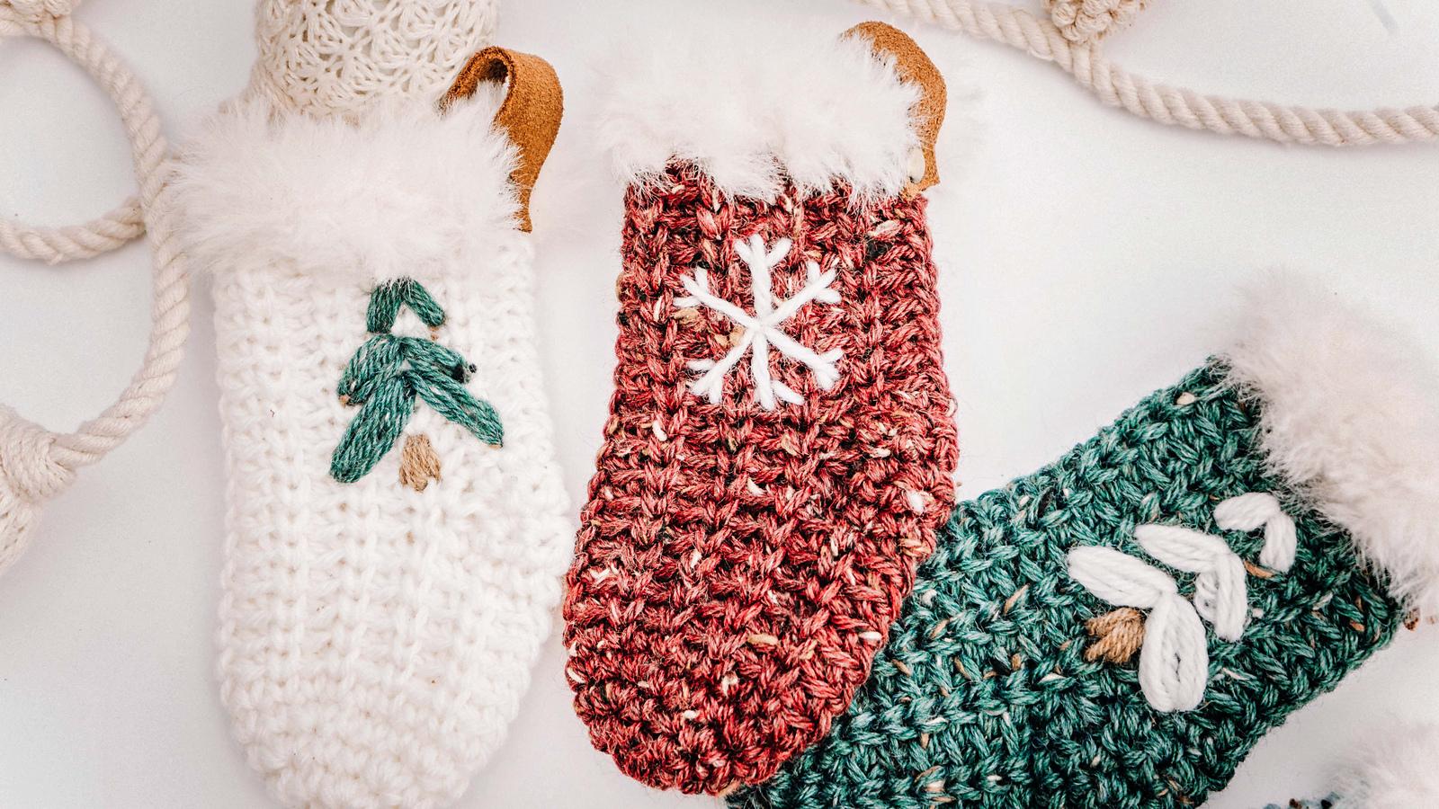 Crochet Stocking + Gift Card Holder
