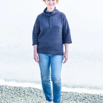 Churchmouse Studio Funnel Neck Pullover in Rowan Felted Tweed