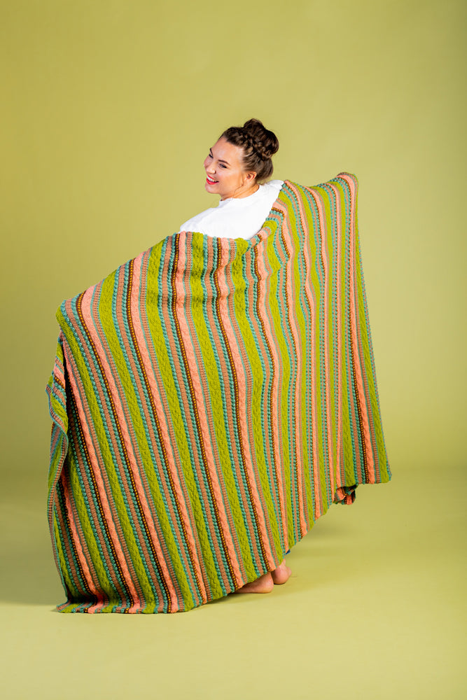 Paintbox Yarns Forest Floor Afghan Knitting Pattern