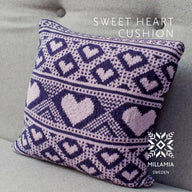 MillaMia Sweet Heart Cushion Cover Knitting Pattern