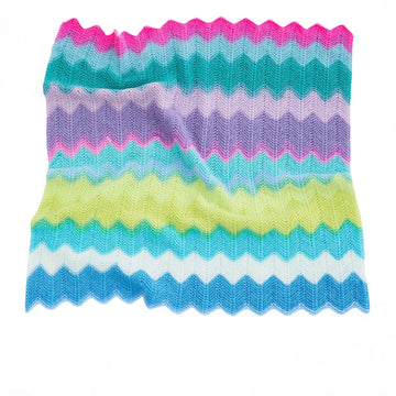 Chevron Baby Afghan Blanket Knitting Pattern