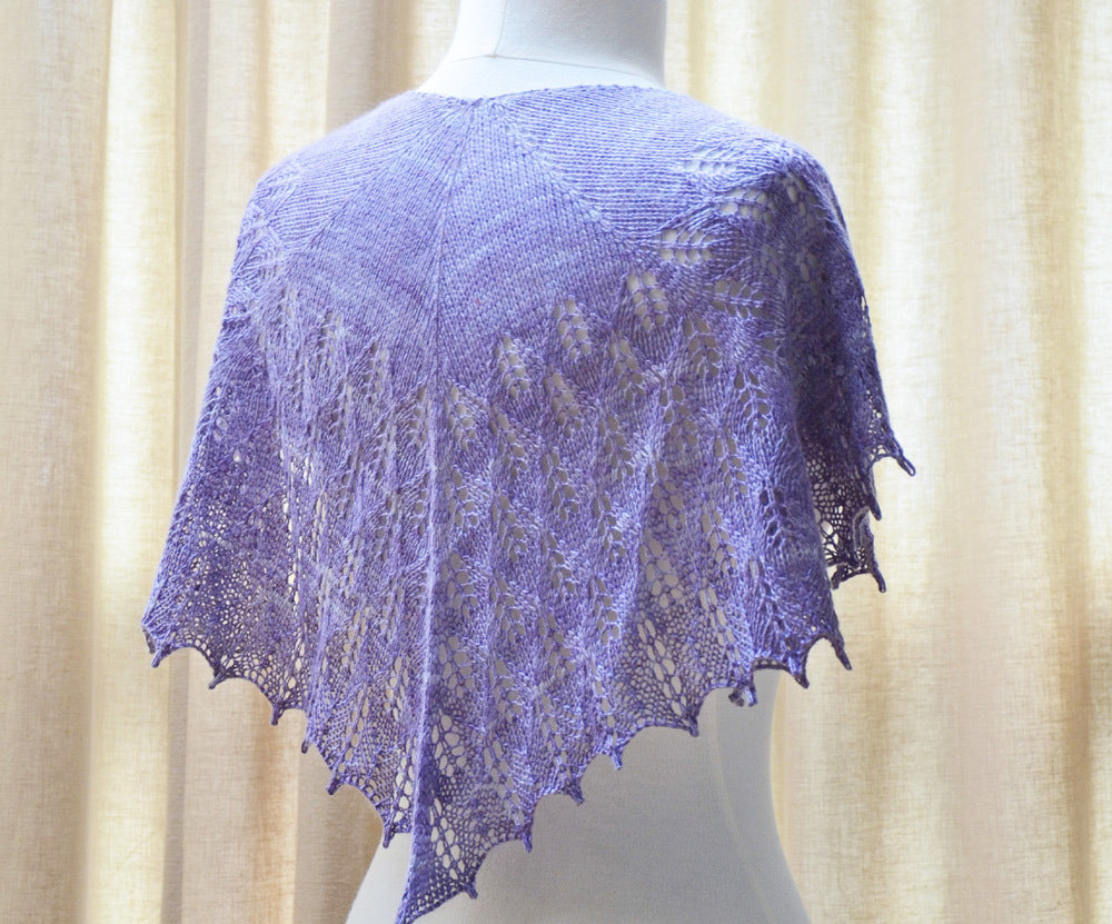 SweetGeorgia Lilac Leaves Shawl Wrap Knitting Pattern