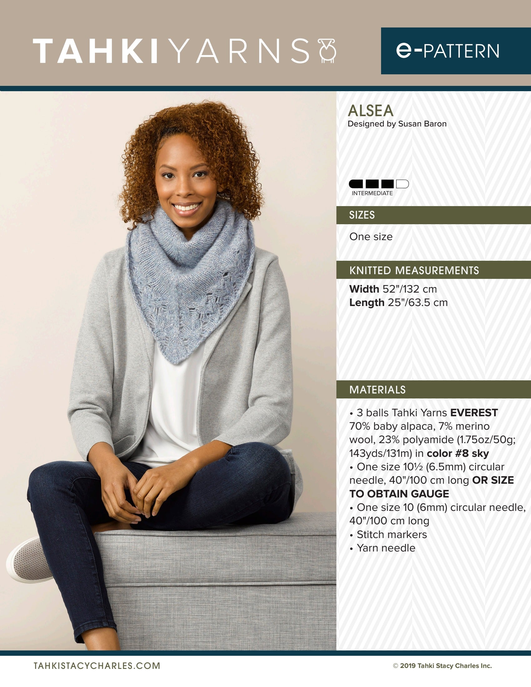 Tahki Yarns Alsea Knitting Pattern