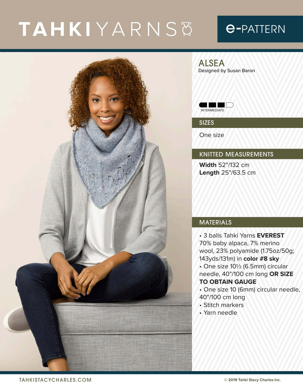 Tahki Yarns Alsea Knitting Pattern