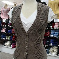 Valley Yarns Greenwood Cabled Vest Knitting Pattern