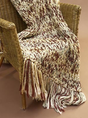 Fast Finish Throw in Lion Brand Homespun - 60045 PDF