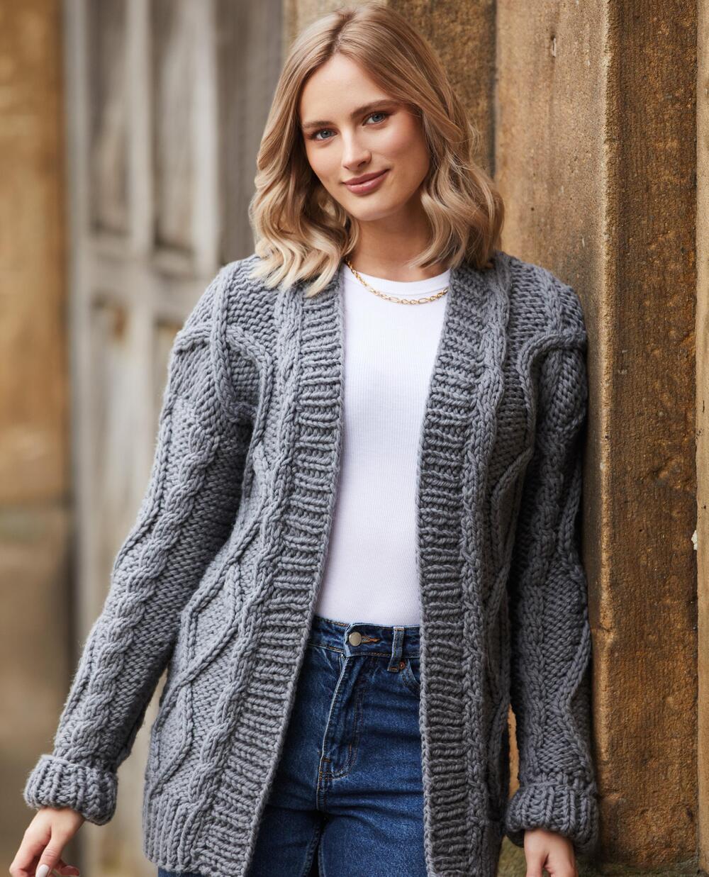 Cabled Jacket Knitting Pattern