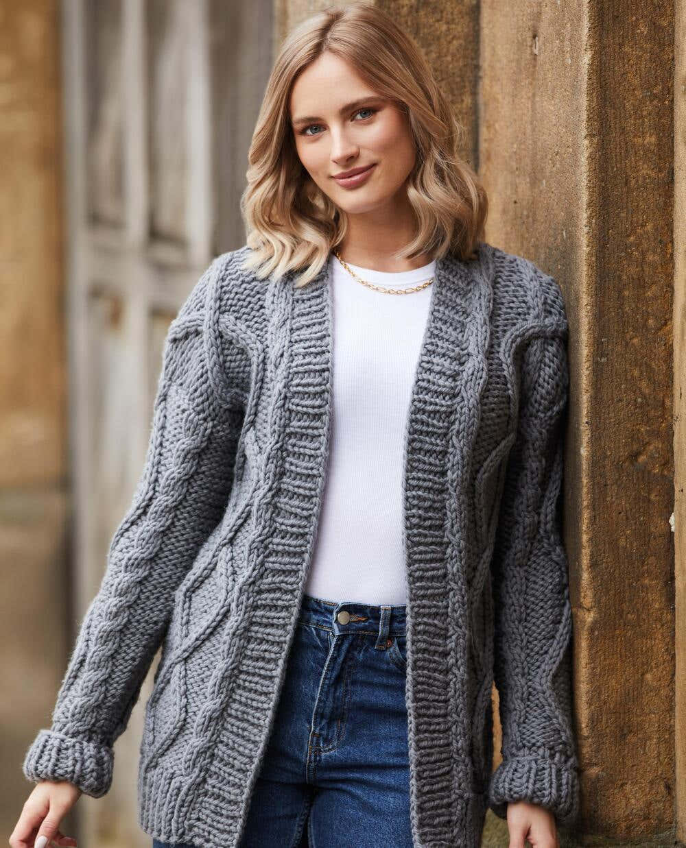 Cabled Jacket Knitting Pattern