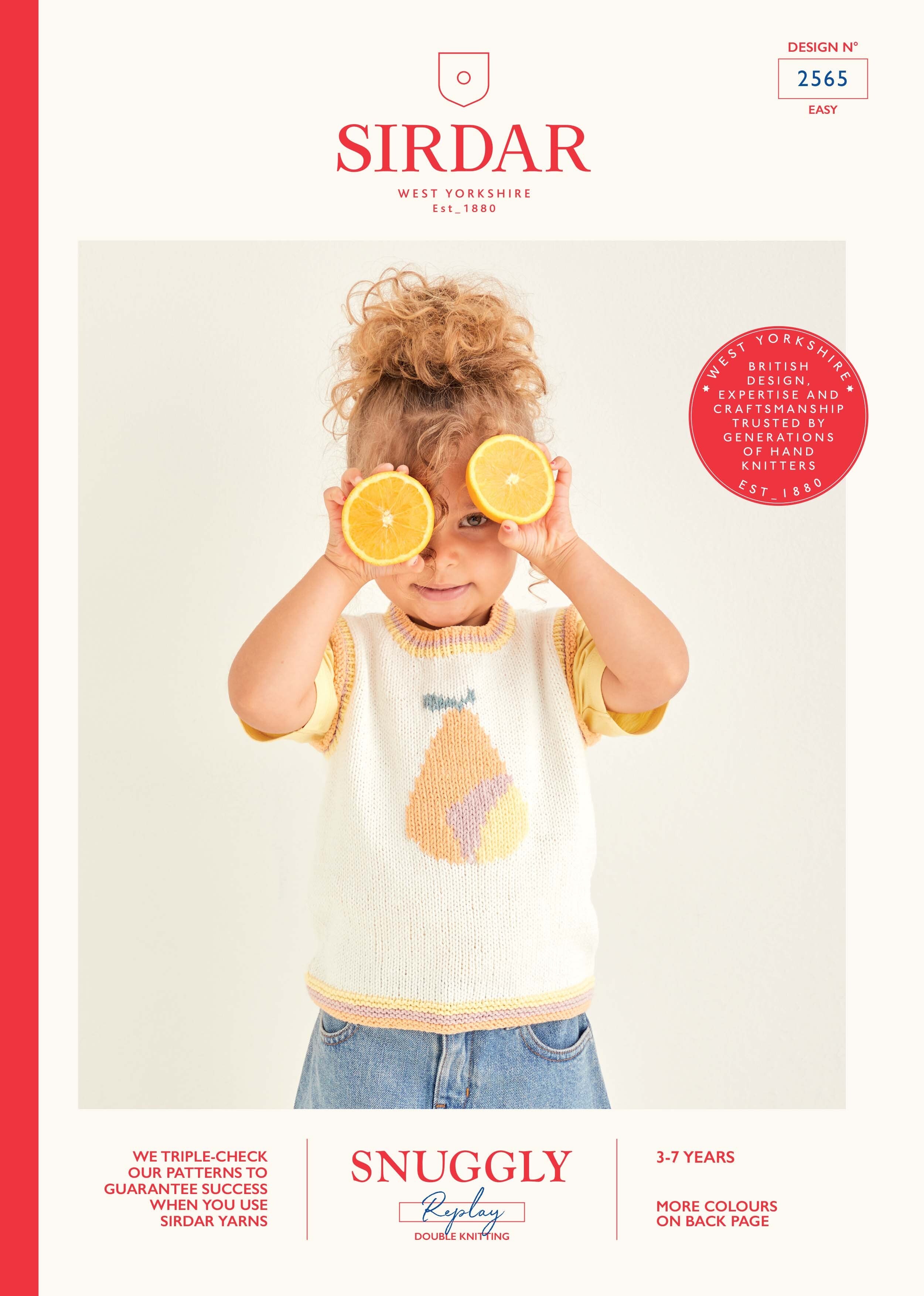 Sirdar Pear Motif Tops Knitting Pattern