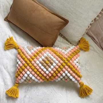 Saffron Diamonds Cushion