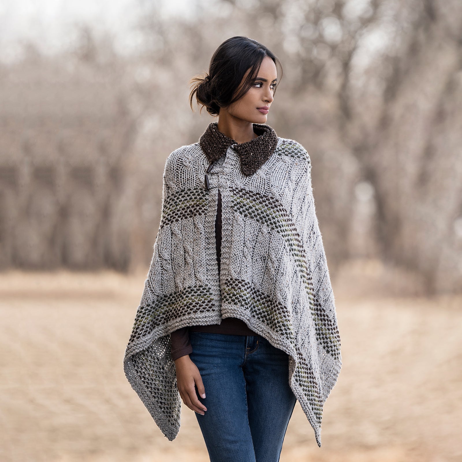 Blue Sky Fibers Stillwater Cape Knitting Pattern