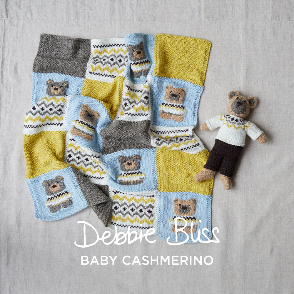 Debbie Bliss Eddie Teddy Blanket & Bear Knitting Pattern