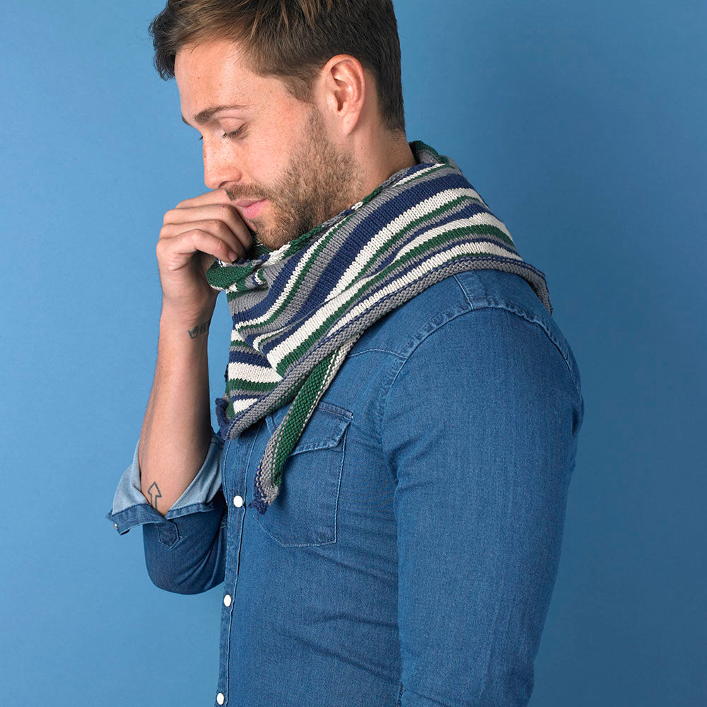Paintbox Yarns Tie Break Triangle Scarf Knitting Pattern