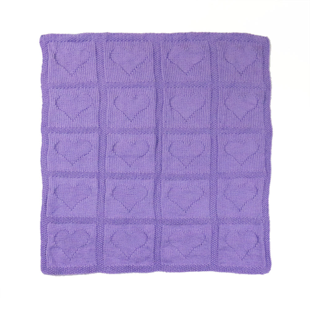 Deramores Heart Motif Blanket Knitting Pattern