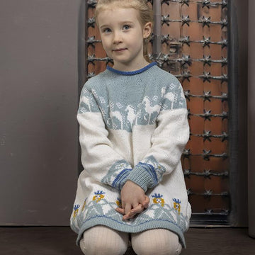 Cassandra Tunic in Viking of Norway Alpaca Storm White/Petrol PDF