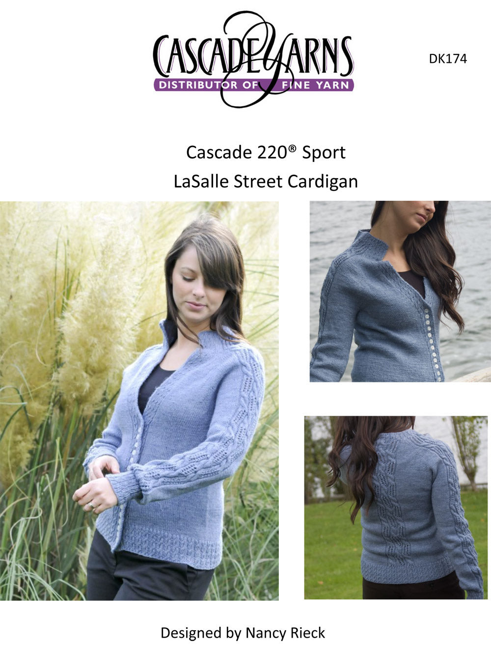 Cascade Yarns DK LaSalle Street Cardigan Knitting Pattern