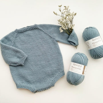 Sunday Morning Baby Romper Knitting Pattern | preemie - 24 months