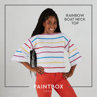 Paintbox Yarns Rainbow Boat Neck Top Crochet Pattern