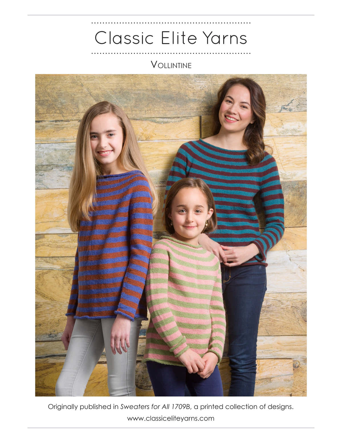 Classic Elite Yarns Vollintine Jumper Knitting Pattern