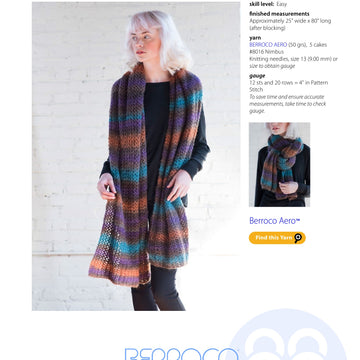 Berroco Tirso Wrap Knitting Pattern