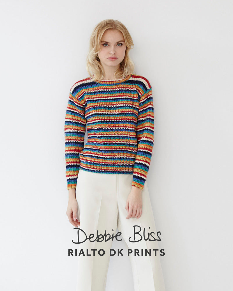 Debbie Bliss Striped Ribbed Jumper Knitting Pattern