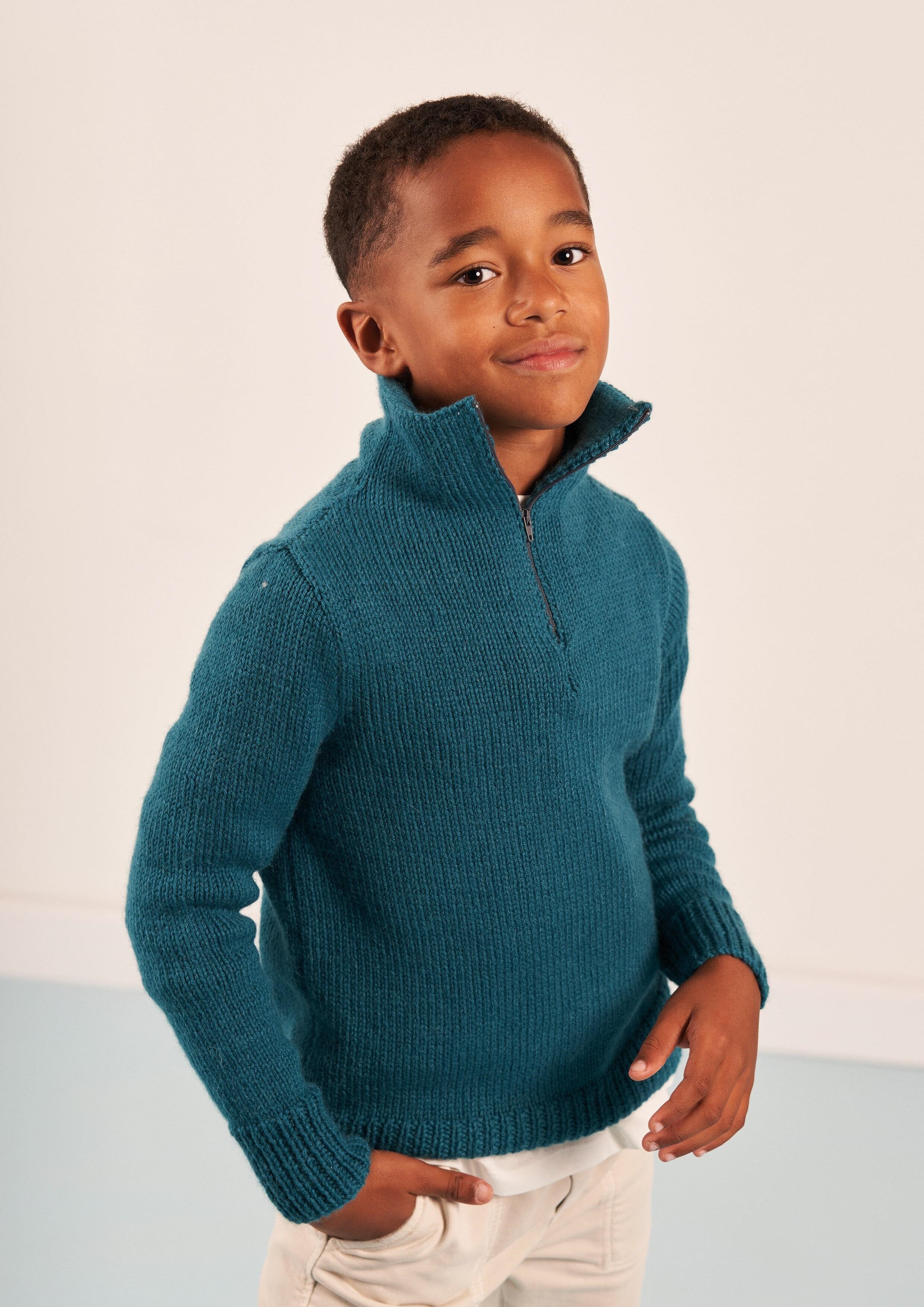 Mini Blue Sweater Jumper Knitting Pattern