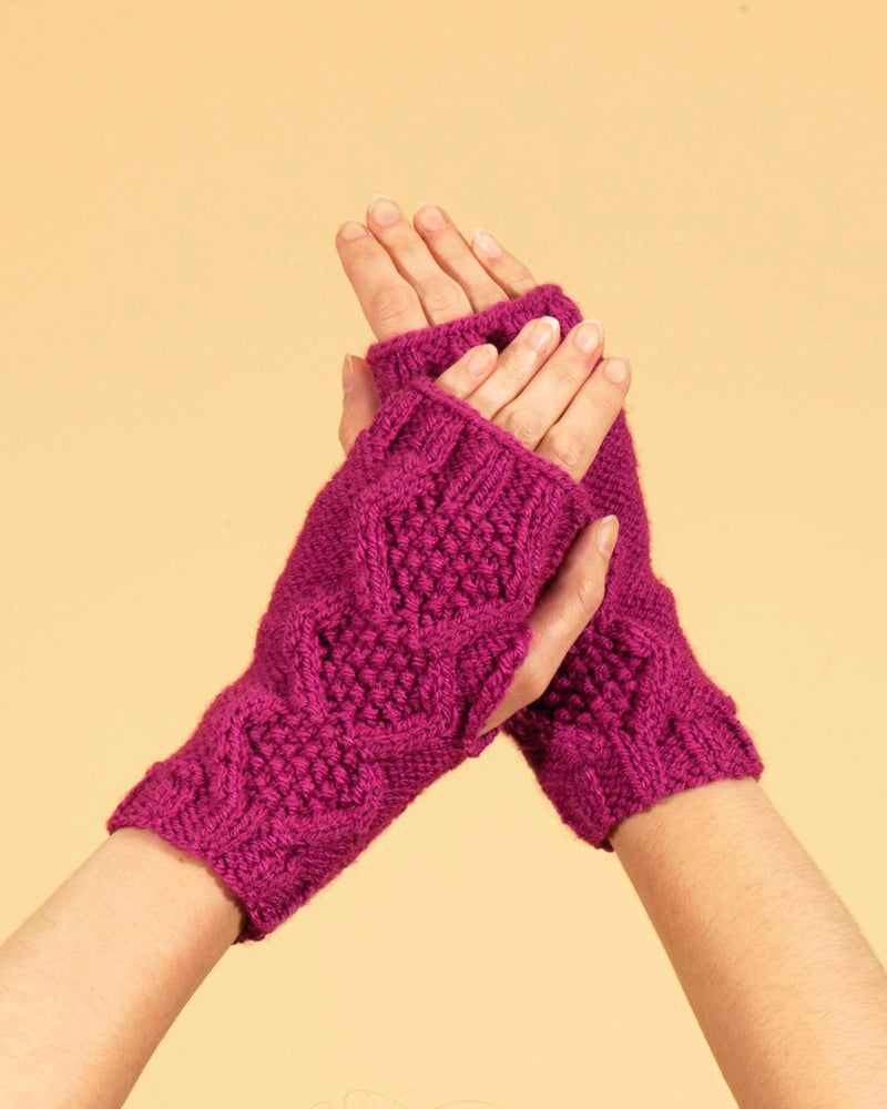 Paintbox Yarns Snowfall Wristwarmers Knitting Pattern