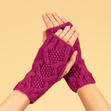 Paintbox Yarns Snowfall Wristwarmers Knitting Pattern