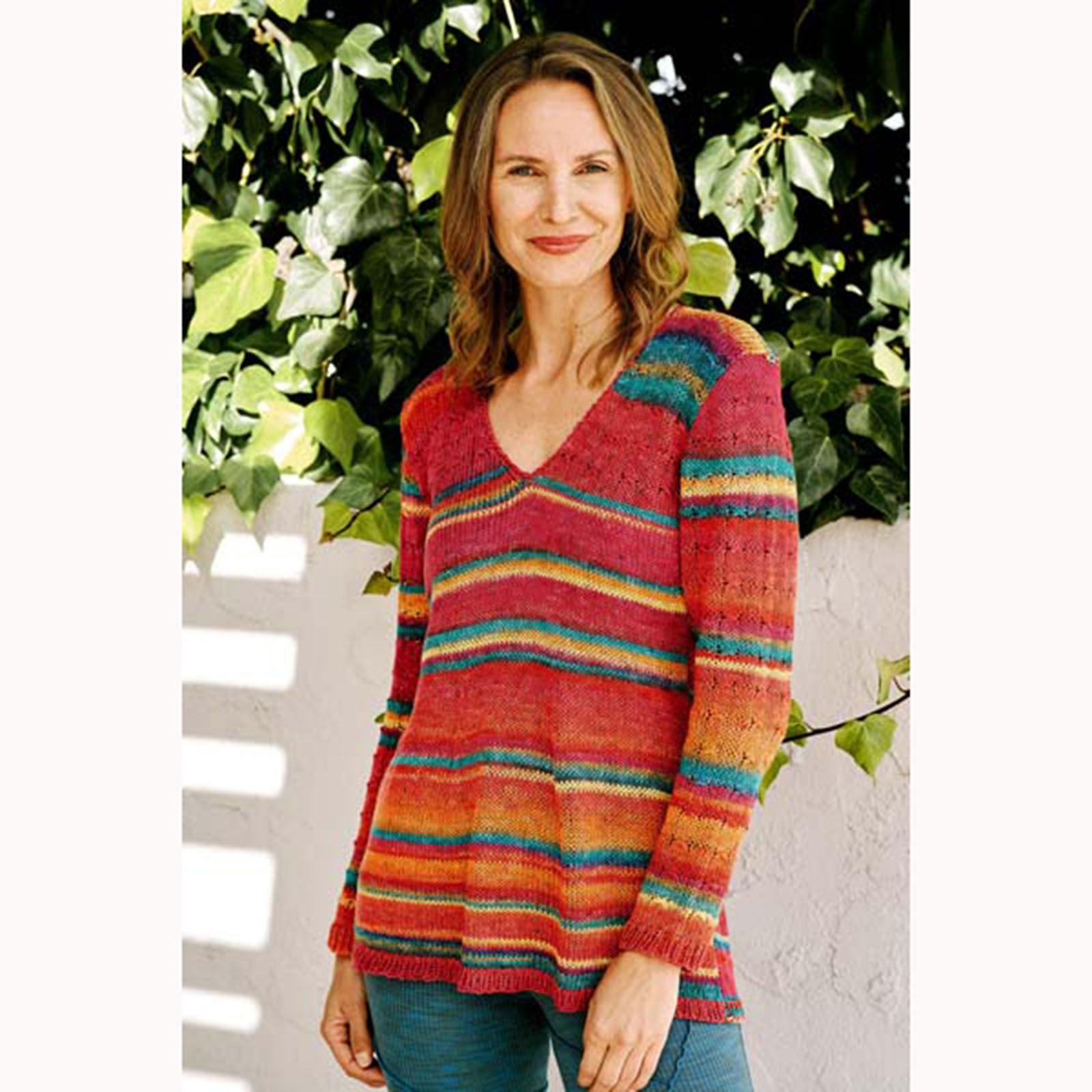 Trendsetter Yarns B Celebrate Twisted Cross Stitched Yoke with A-Line Swing