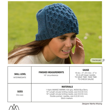 AMANO Hilda Hat Knitting Pattern