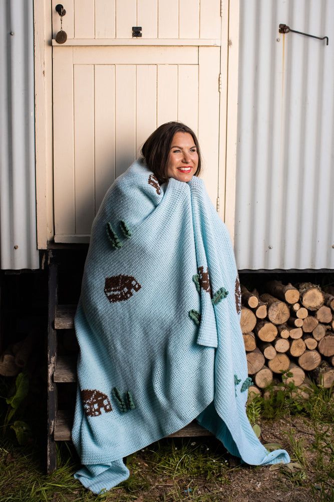 Paintbox Yarns Cuddly Cabin Afghan Crochet Pattern