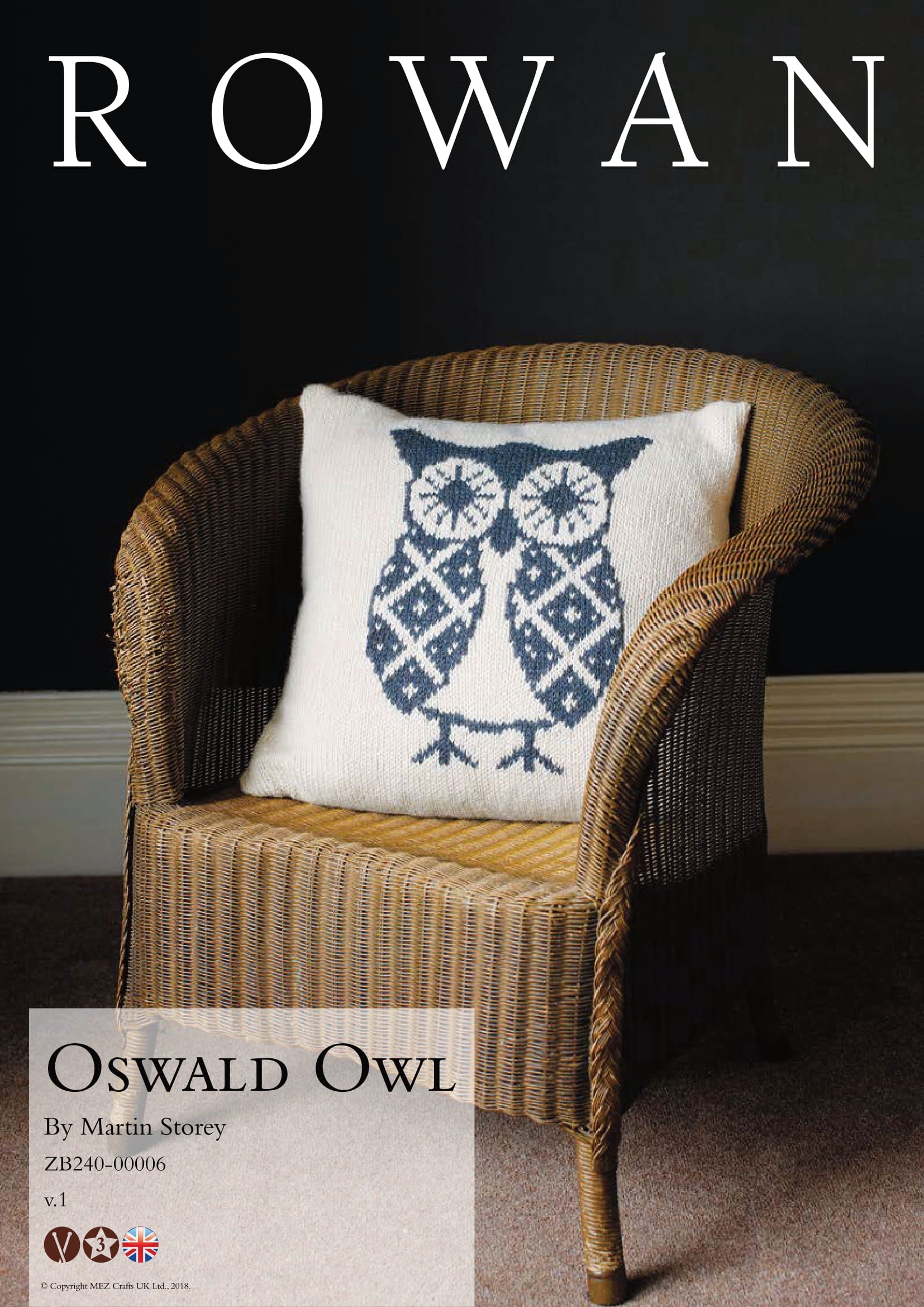 Rowan Oswald Owl Homeware Knitting Pattern