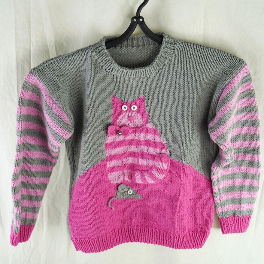 Cascade Yarns DK Cat & Mouse Sweater Jumper Knitting Pattern