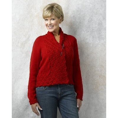 Valley Yarns Hearts of Oak Cardigan Knitting Pattern