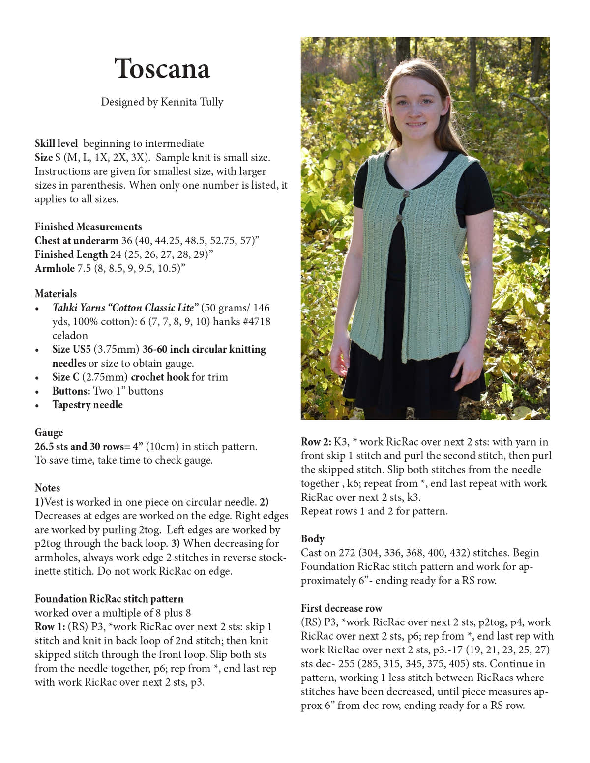Wildflowerknits Toscana Cardigan Knitting Pattern