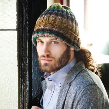 Noro Man's Ribbed Hat Knitting Pattern